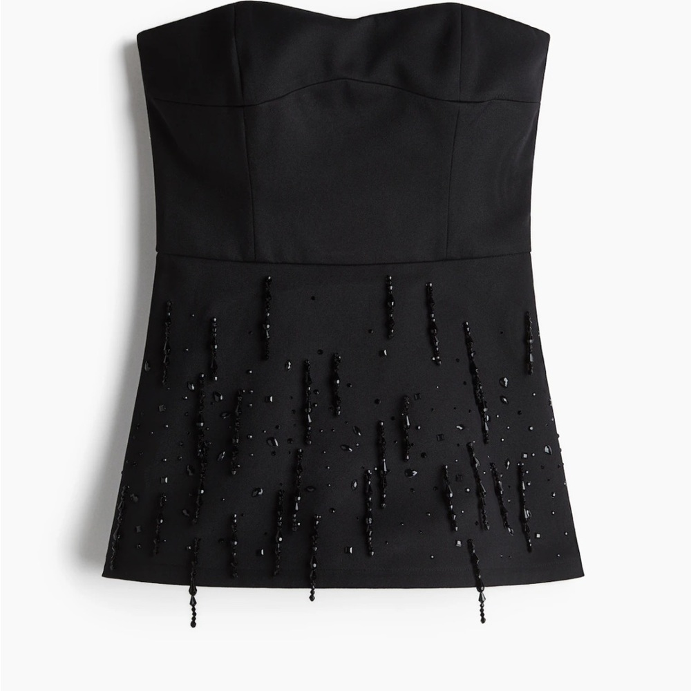 Elegant Black Strapless Dress